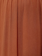 VIP V-Neck Button Front Elastic Waist Split Maxi Dress