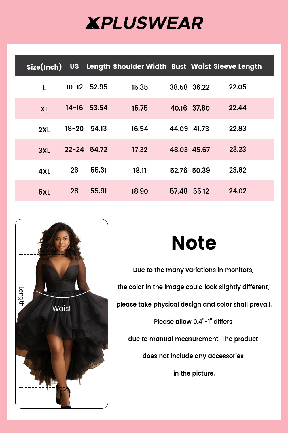 Xpluswear Design Plus Size Cocktail Party Red V Neck Long Sleeve High Low Hem Ruffle Tulle Mini Dresses