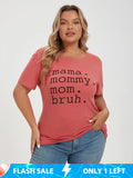 Plus Red Mama Mommy Mom Bruh Graphic Tee
