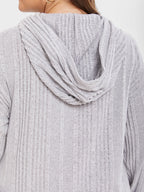 VIP Ribbed Knit Drop Shoulder Hoodie & Pants Set