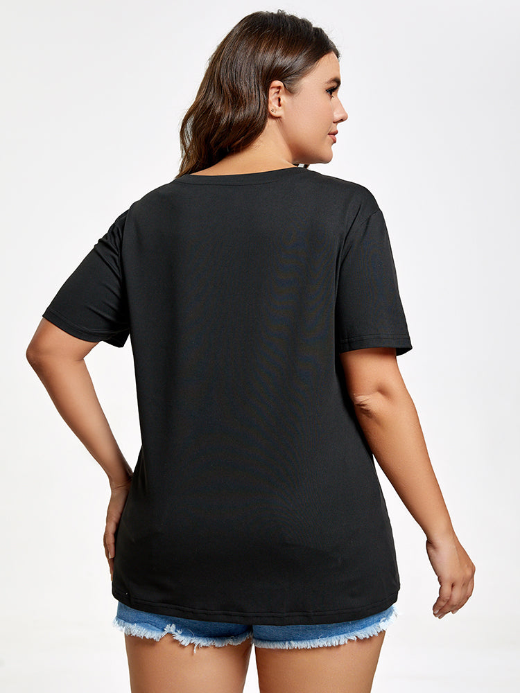 Plus Super Mom WIfe Tired Graphic Tee