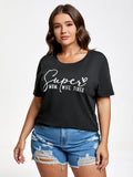 Plus Super Mom WIfe Tired Graphic Tee