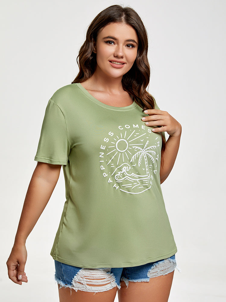 Plus Hapiness Comes In Waves Holiday Graphic Tee