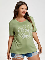 Plus Hapiness Comes In Waves Holiday Graphic Tee