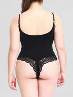 Lace Tummy Control Crotch Opening Shapewear Bodysuit