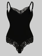 Lace Tummy Control Crotch Opening Shapewear Bodysuit