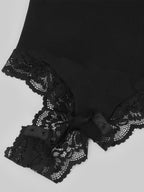 Lace Tummy Control Crotch Opening Shapewear Bodysuit