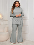Asymmetric Tops & Loose Wide Leg Pants Set
