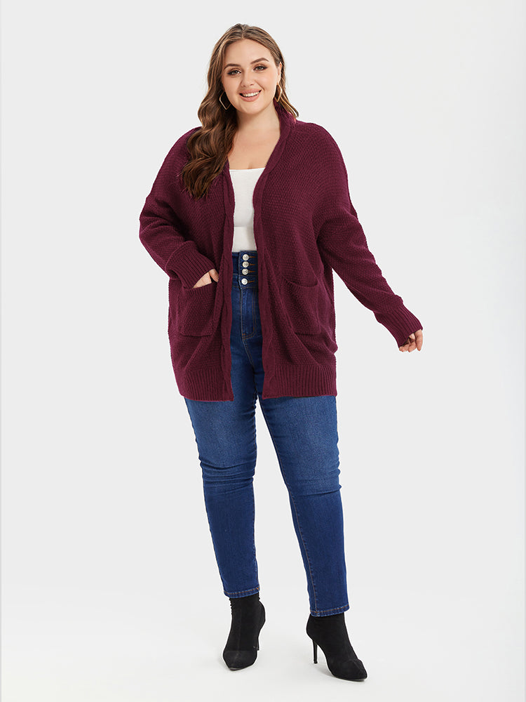 Open Front Dual Pocket Cardigan