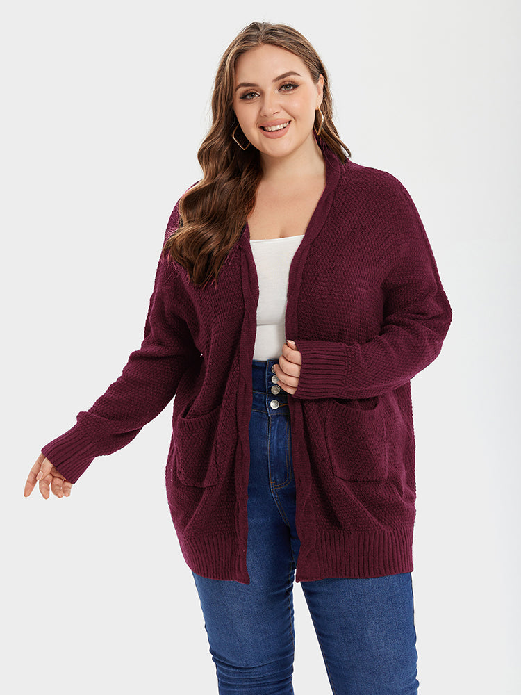Open Front Dual Pocket Cardigan