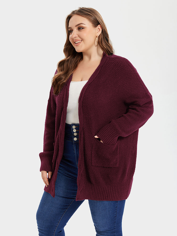 Open Front Dual Pocket Cardigan