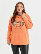 VIP Halloween Pumpkin Pattern Drawstring Hoodie