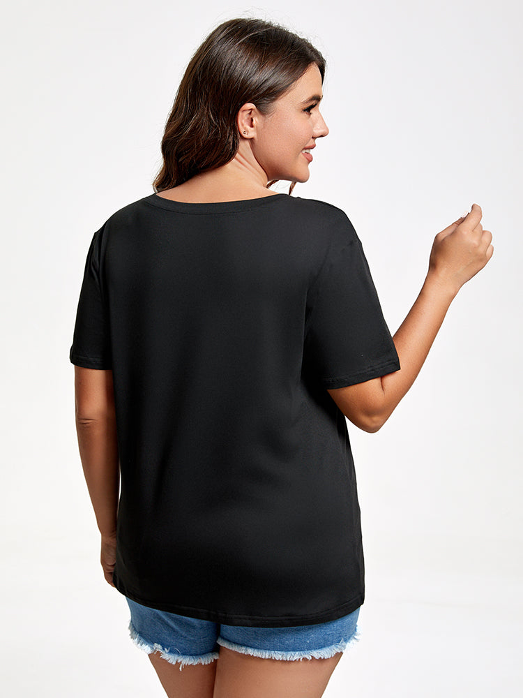 Plus Faith Hope Love Heart Graphic Tee