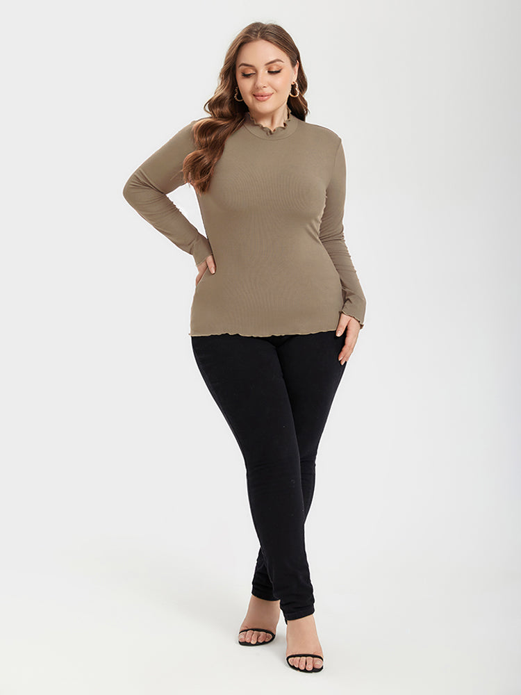 Contrast Trim Round Neck Sweater