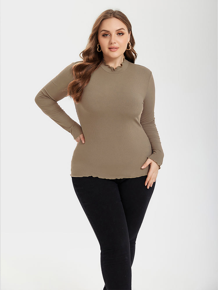 Contrast Trim Round Neck Sweater
