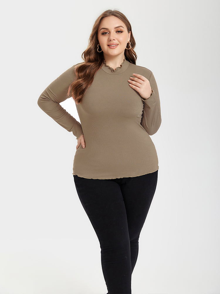 Contrast Trim Round Neck Sweater