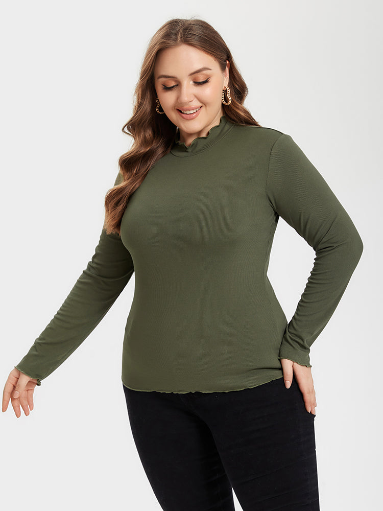 Contrast Trim Round Neck Sweater