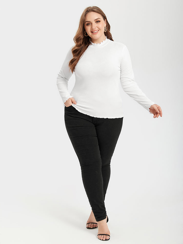 Contrast Trim Round Neck Sweater