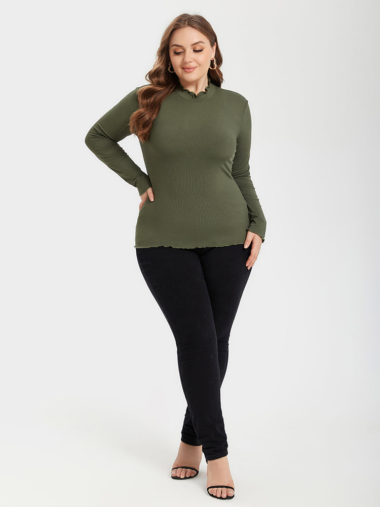 Contrast Trim Round Neck Sweater