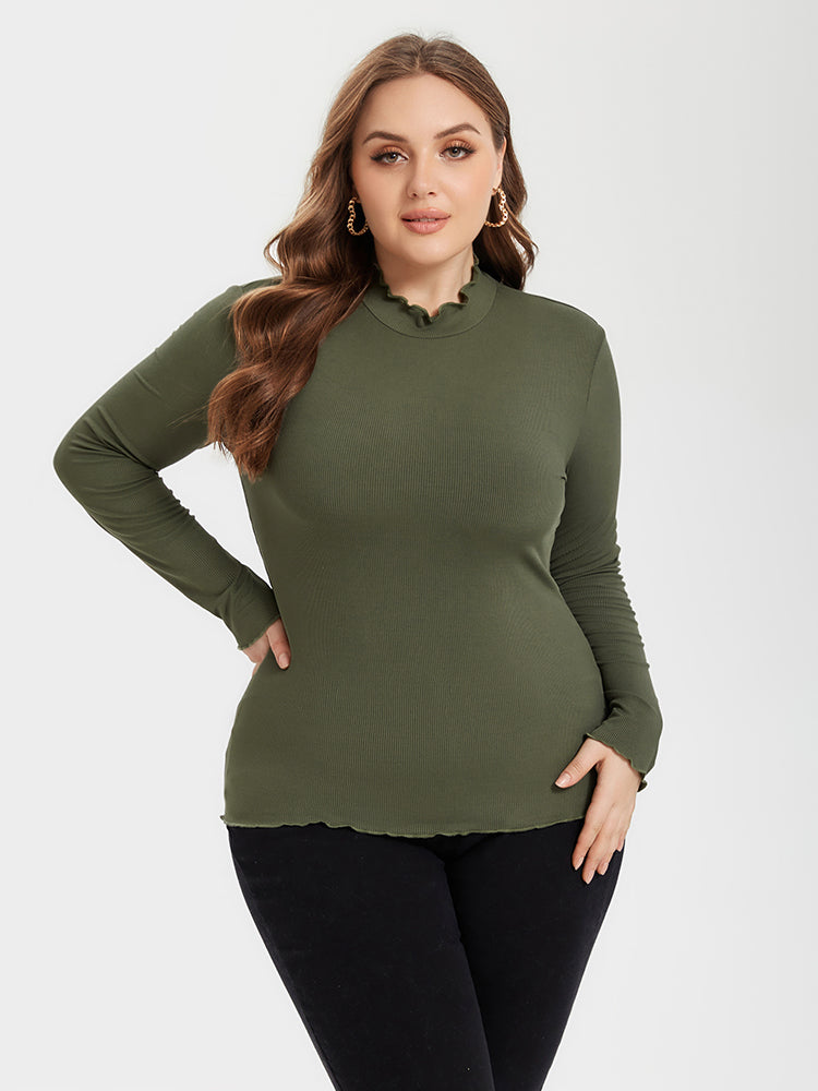 Contrast Trim Round Neck Sweater