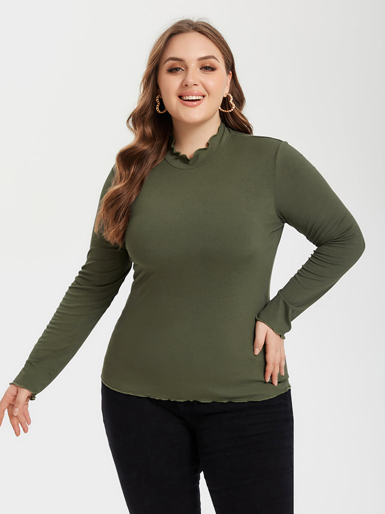 Contrast Trim Round Neck Sweater
