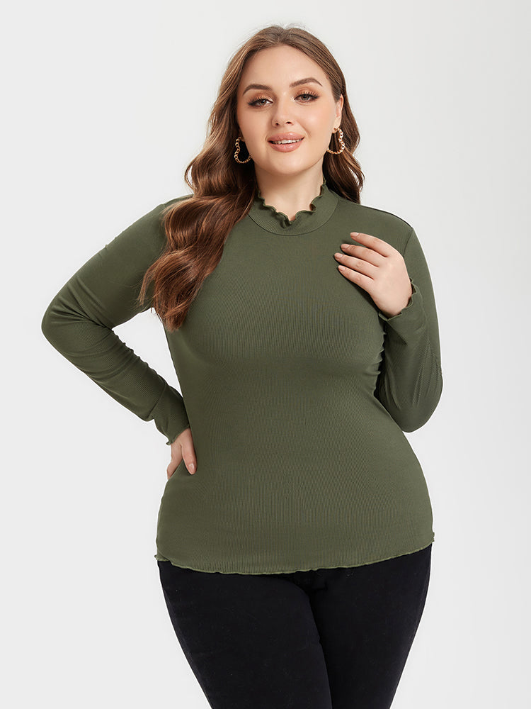 Contrast Trim Round Neck Sweater