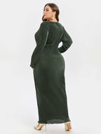 VIP Solid Round Neck Maxi Dress