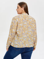 VIP Floral Print Frill Neck Blouse