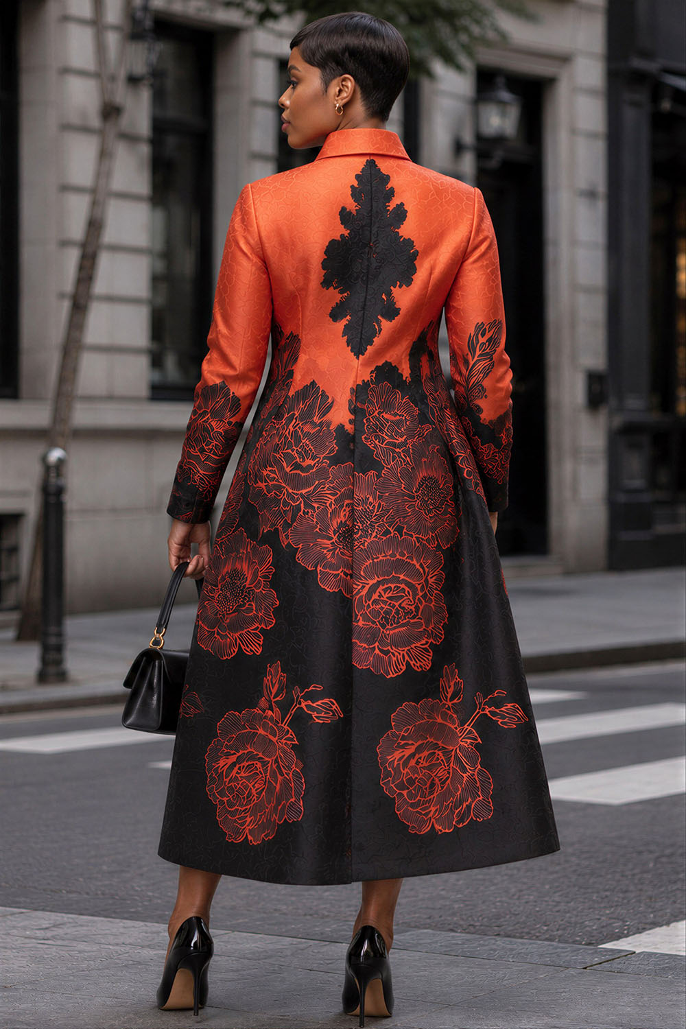 Xpluswear Design Plus Size Business Casual Multicolor All Over Print Shirt Collar Long Sleeve Pocket Button Satin Shirt Dresses [Pre-Order]