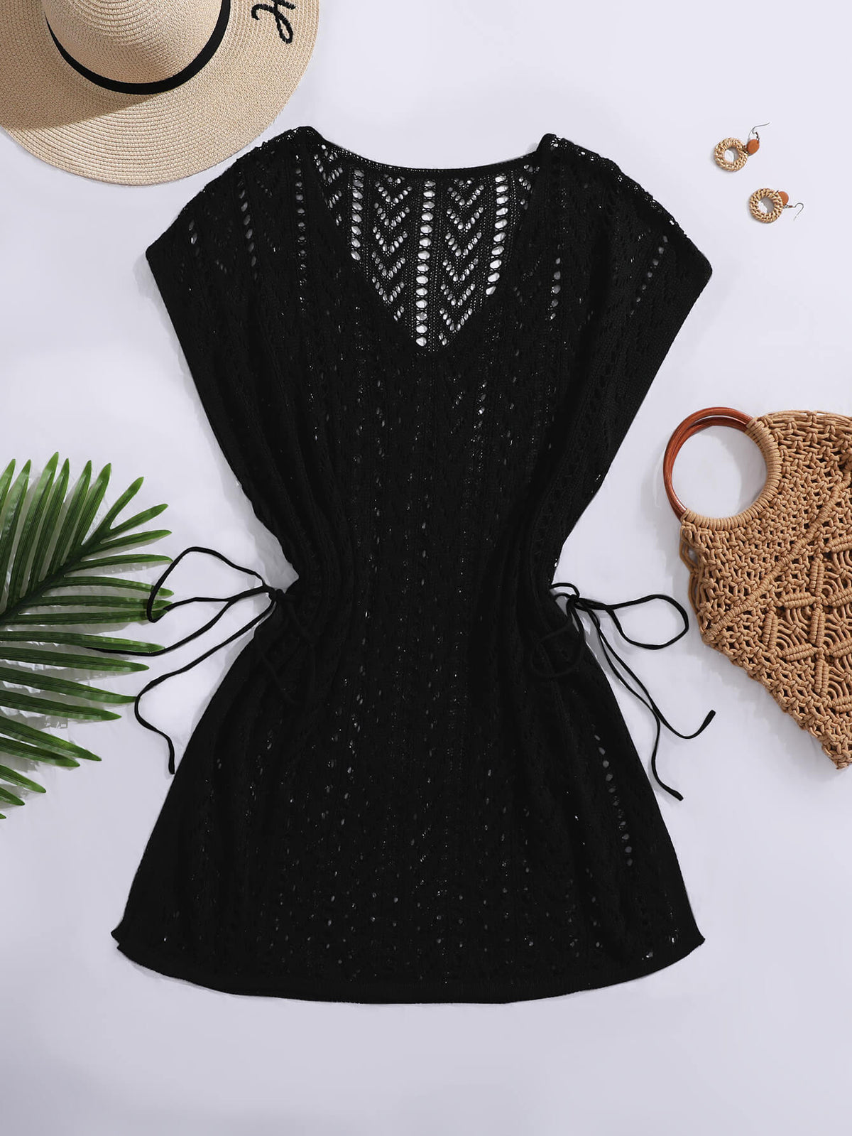 Plus Black Knot Side Split Cover Up