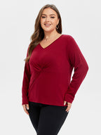 V-Neck Twist Front Tee