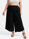VIP Plus Black Lace Patchwork Wide Leg Pants
