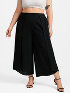 VIP Plus Black Lace Patchwork Wide Leg Pants