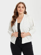 VIP Pointelle Knit Button Front Cardigan