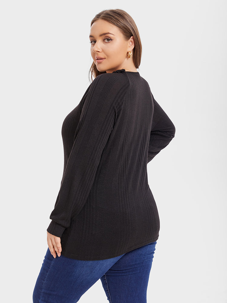 VIP Solid Ribbed Knit Tee