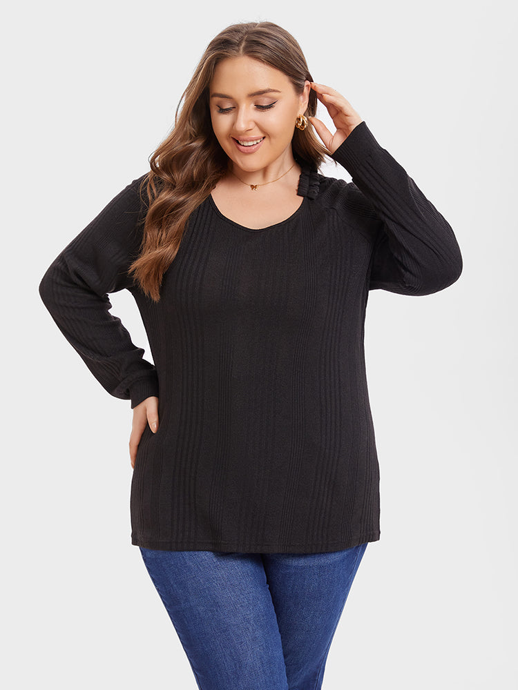 VIP Solid Ribbed Knit Tee