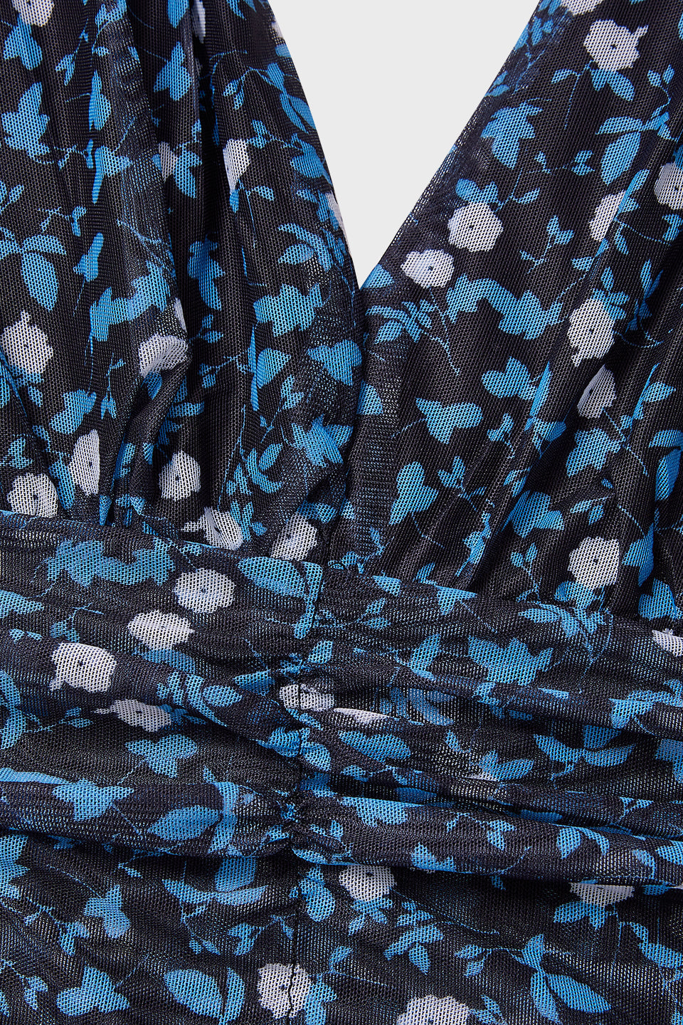 Curveins Plus Size V Neck Long Sleeve Floral Tiered Maxi Dress