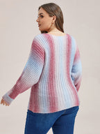 VIP Plus Gradient Round Neck Knit Sweaters