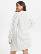 VIP Pointelle Knit Drop Shoulder Cardigan