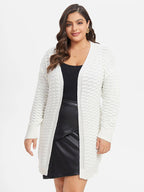 VIP Pointelle Knit Drop Shoulder Cardigan