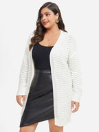 VIP Pointelle Knit Drop Shoulder Cardigan