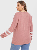 Striped Pattern V-Neck Tee