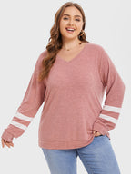 Striped Pattern V-Neck Tee