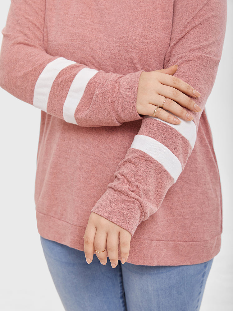 Striped Pattern V-Neck Tee