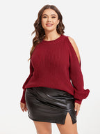 Cold Shoulder Raglan Sleeve Sweater