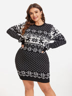 Christmas Pattern Sweater Dress