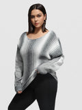 VIP Plus Gradient Round Neck Knit Sweaters