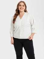 VIP Pointelle Knit Button Front Cardigan