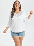VIP Solid V-Neck Studded Detail Tee