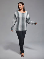 VIP Plus Gradient Round Neck Knit Sweaters